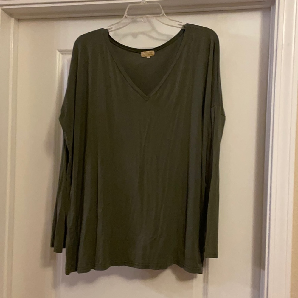 Olive Green Piko Top